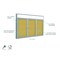 Ghent Enclosed Bulletin Board, 3 Door, Cork, Hdlnr Frm, 3 ft H x 6 ft W, Natural PAK8 - alternate 2